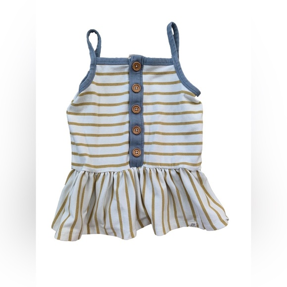 Little Road Co Size 5 Years Striped Peplum Tank Top - Picture 1 of 7